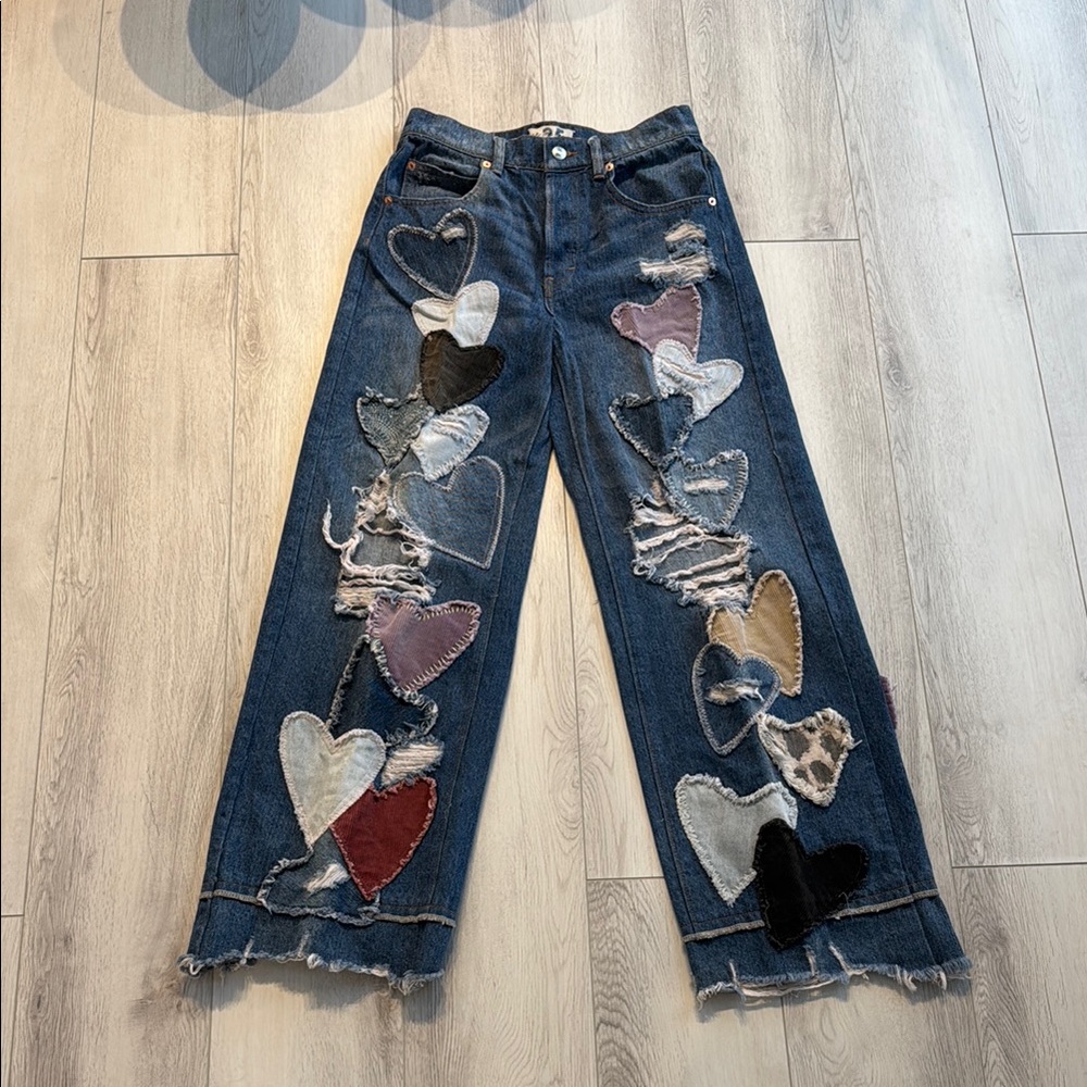 Free People Heart Patchwork Women's Jeans